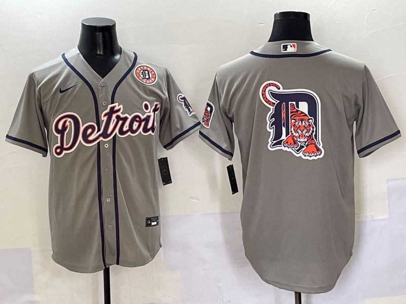 Men Detroit Tigers Blank Grey Game Nike 2025 MLB Jersey style 5046->detroit tigers->MLB Jersey